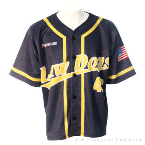 Full sublimation free setup baseball shirt with customized design